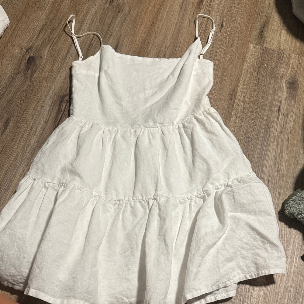 White open back dress